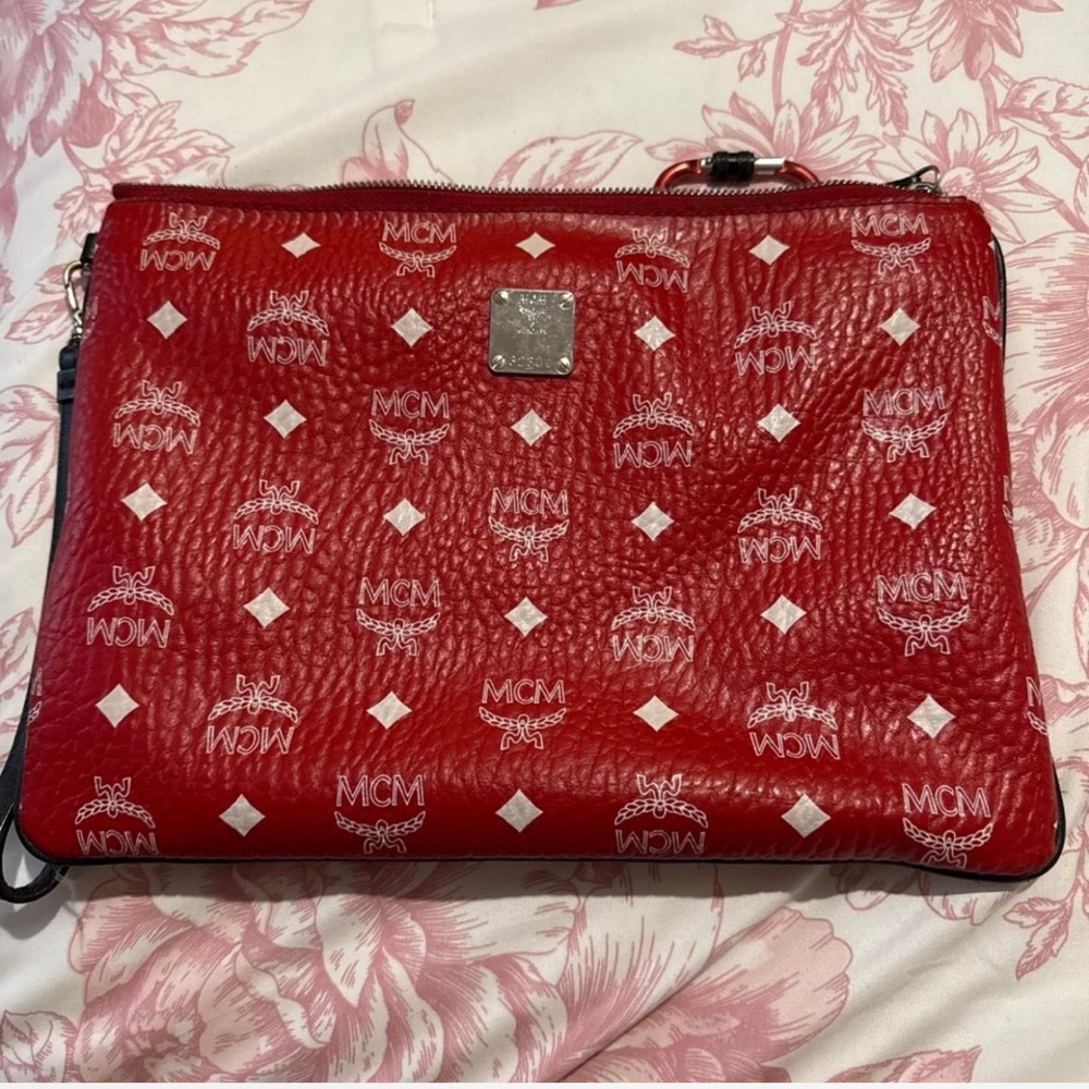 MCM Red Leather Purse